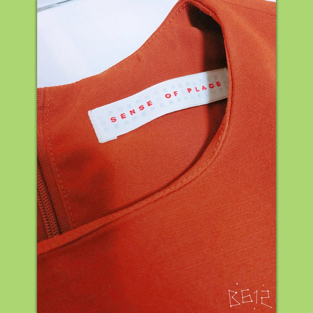 Sense of Place Japan Tokyo style Orange Midi Dress